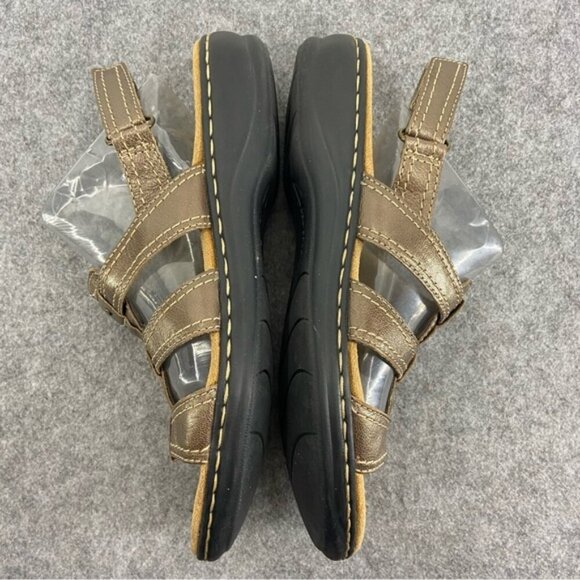Clarks Collection Metallic Strappy Sandals Women’s Size 9M - Picture 4 of 12